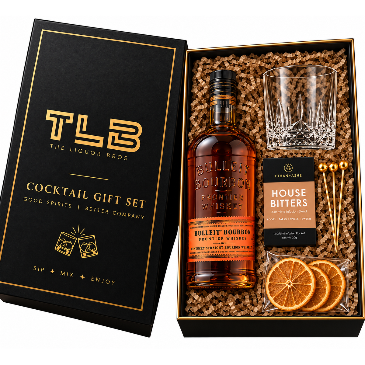 Bulleit Whiskey Old Fashioned Cocktail Gift Set – The Liquor Bros