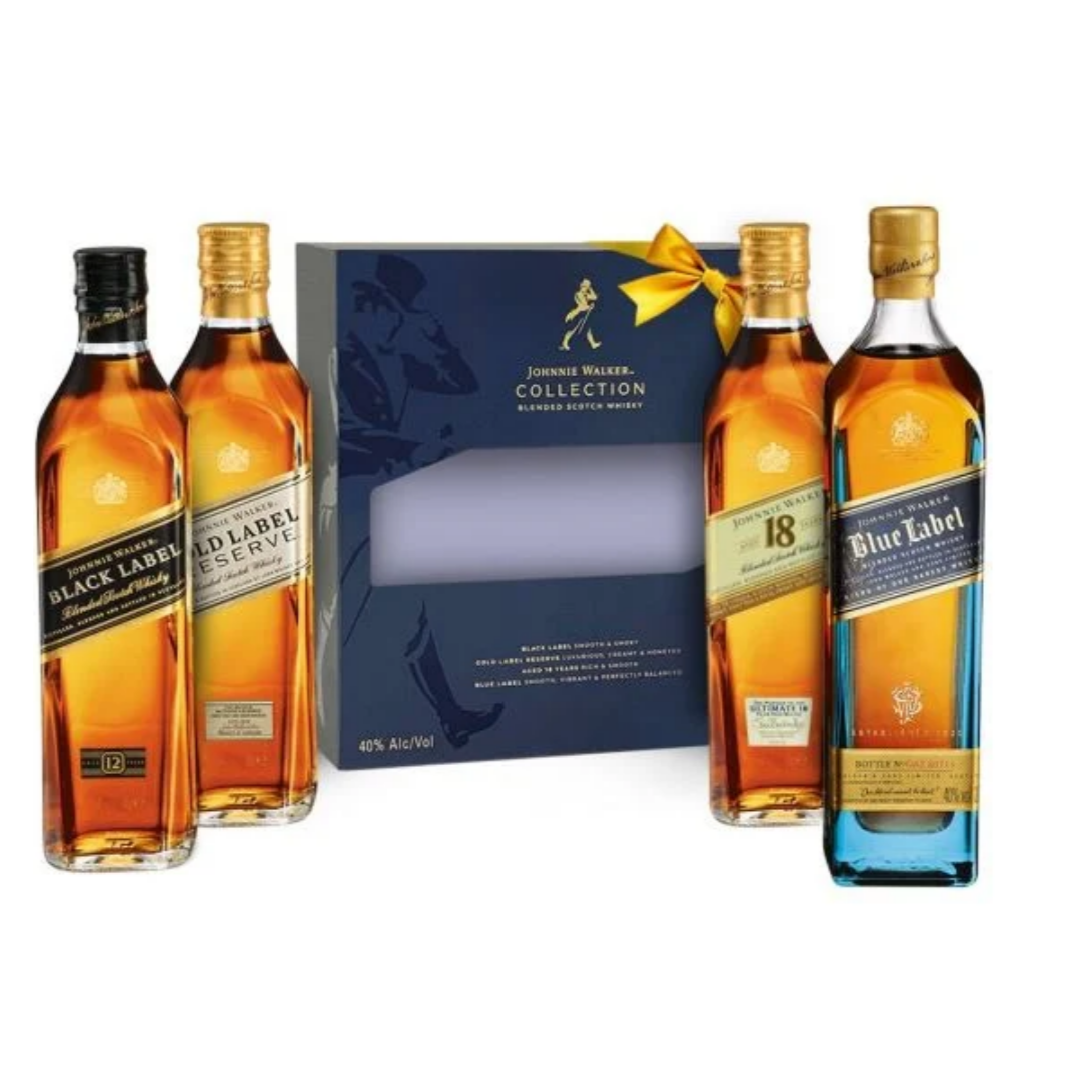 ウイスキー 6ADM28 JOHNNIE WALKER Deluxe Gift Set Johnnie Walker Gift Set Collection 4 x 200ml | The Liquor Bros