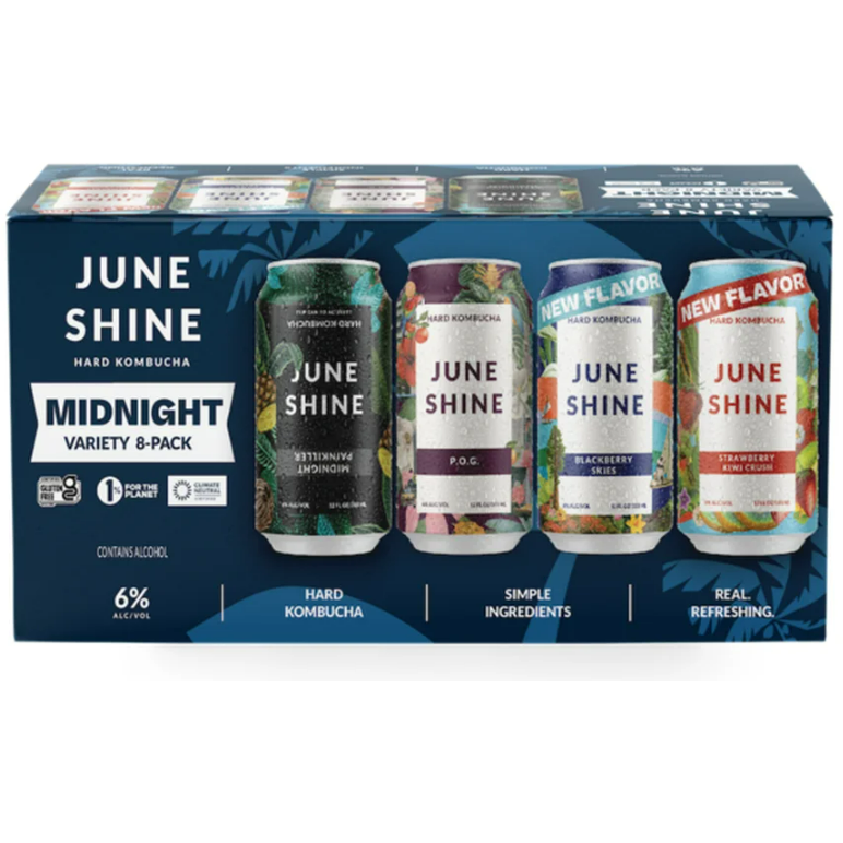 June Shine Hard Kombucha Midnight 8 pack 12oz cans