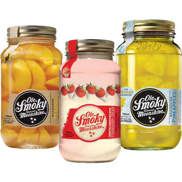 Ole Smoky Moonshine Fruit Bundle 3 pack 750 ml | The Liquor Bros