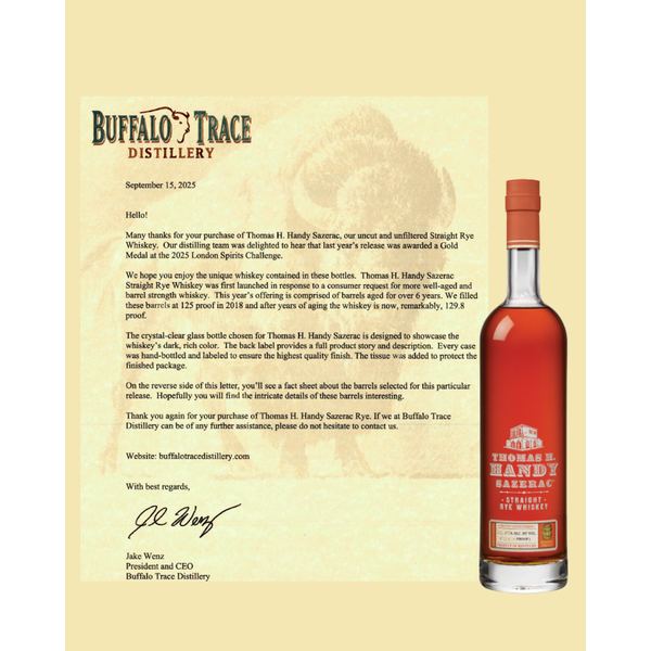 Buy Thomas H. Handy Sazerac Straight Rye Whiskey | 750ml – The