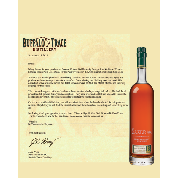 Buy Sazerac Rye 18 Year Online | Straight Rye Whiskey 2025 – The