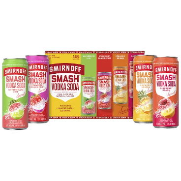 Smirnoff Smash Vodka Soda 8 x 12 oz cans