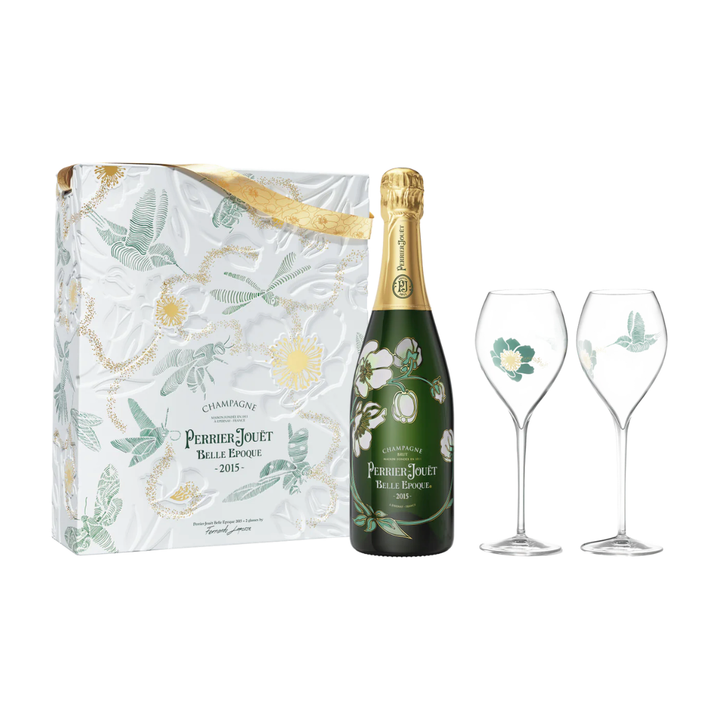 Perrier Jouet 2015 Champagne Belle Epoque w/ Flutes 750ml