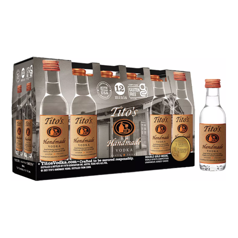 Buy Tito's Vodka Minis Online | 12 x 50ml – The Liquor Bros