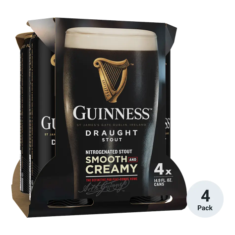 Guinness Draught Beer 4pk Cans