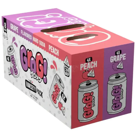 Grog! Flavored Hard Soda Grape and Peach