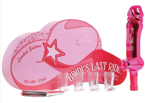 Bride's Last Ride Cranberry Vodka Gift Set