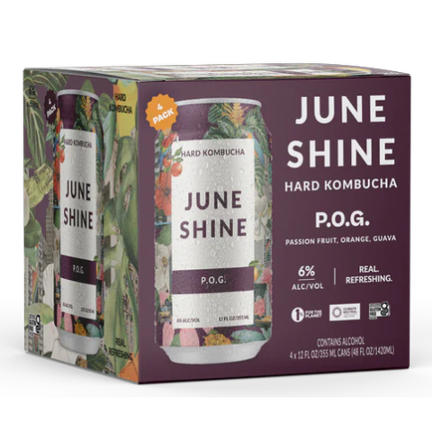 Juneshine Hard Kombucha POG 6 pack 12oz cans | The Liquor Bros
