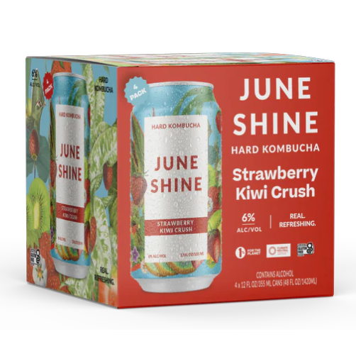 June Shine Hard Kombucha Strawberry Kiwi 6 pack | The Liquor Bros