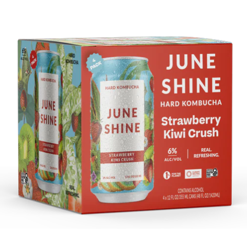 June Shine Hard Kombucha Strawberry Kiwi 6 pack | The Liquor Bros