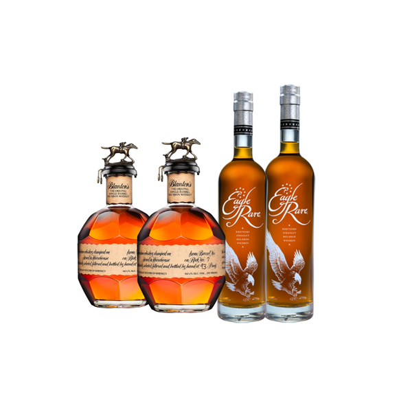 Blanton's Single Barrel Bourbon and Eagle Rare Bourbon 4 pack