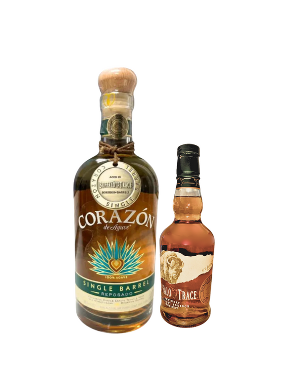 Buffalo Trace Bourbon Whiskey x TLB 375 mL and Corazon Reposado Tequila
