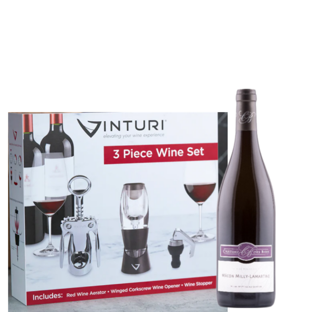 Vinturi Aerator Wine Set with Macon Milly Red Blend