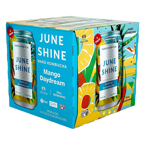 June Shine Hard Kombucha Mango Daydream 4 pack 12oz cans