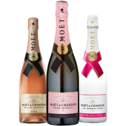 Moet and Chandon Rose Champagne Trio 