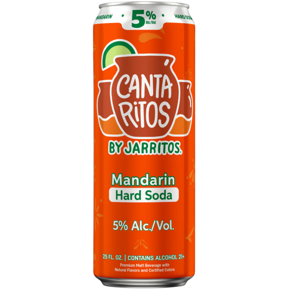 Cantaritos Jarritos Mandarin Hard Soda 25oz