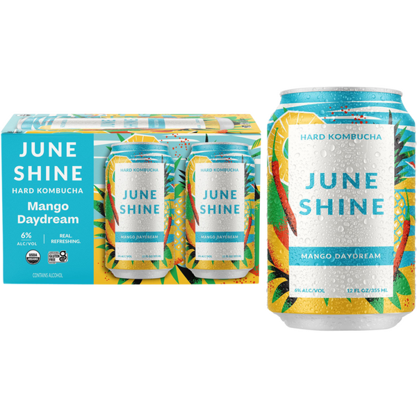 Juneshine Hard Kombucha Mango Daydream 6 pack 12oz cans