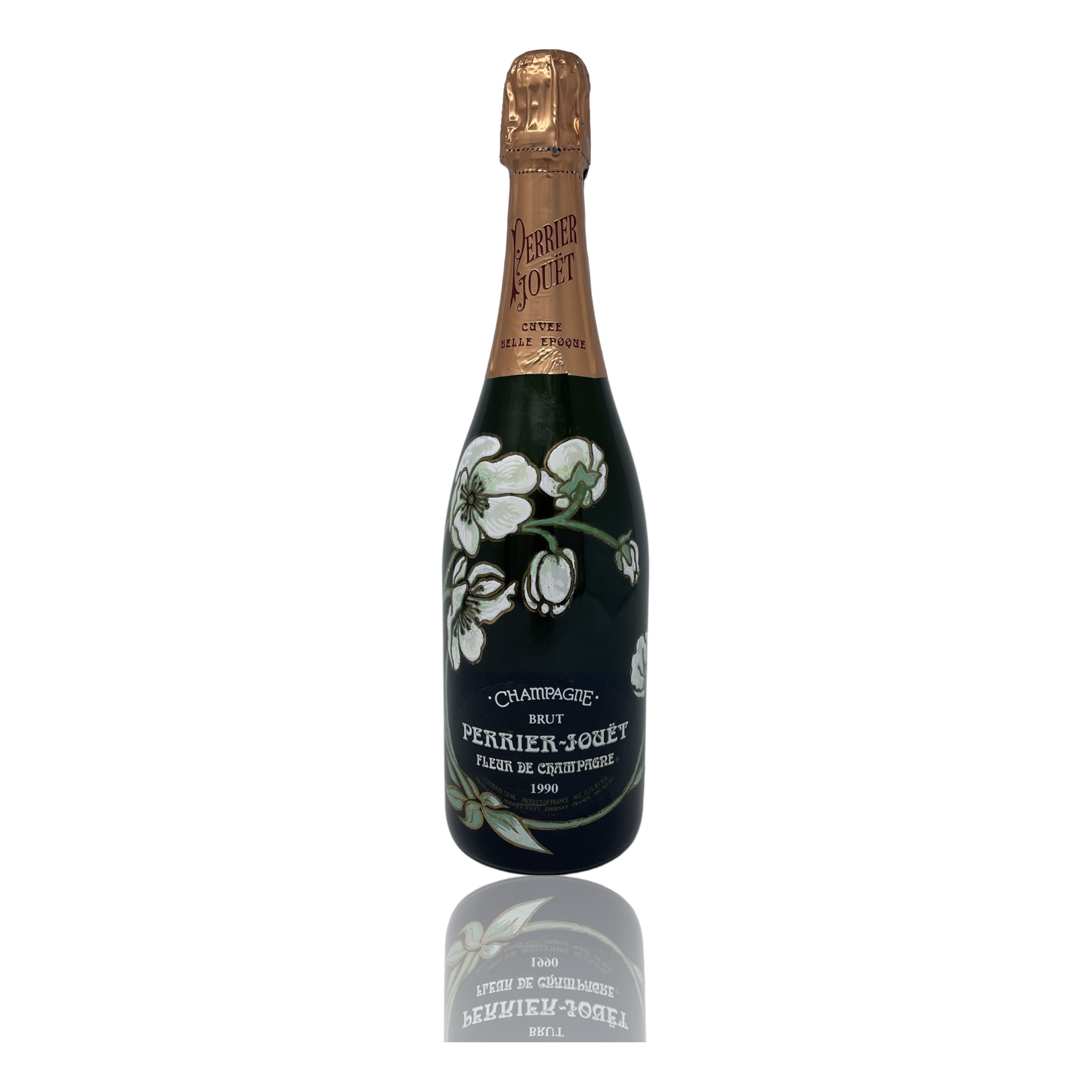 Seau à Champagne Publicitaire Perrier-Jouët - Verre Givré Et Métal Argenté - 20 Cm - Occasion