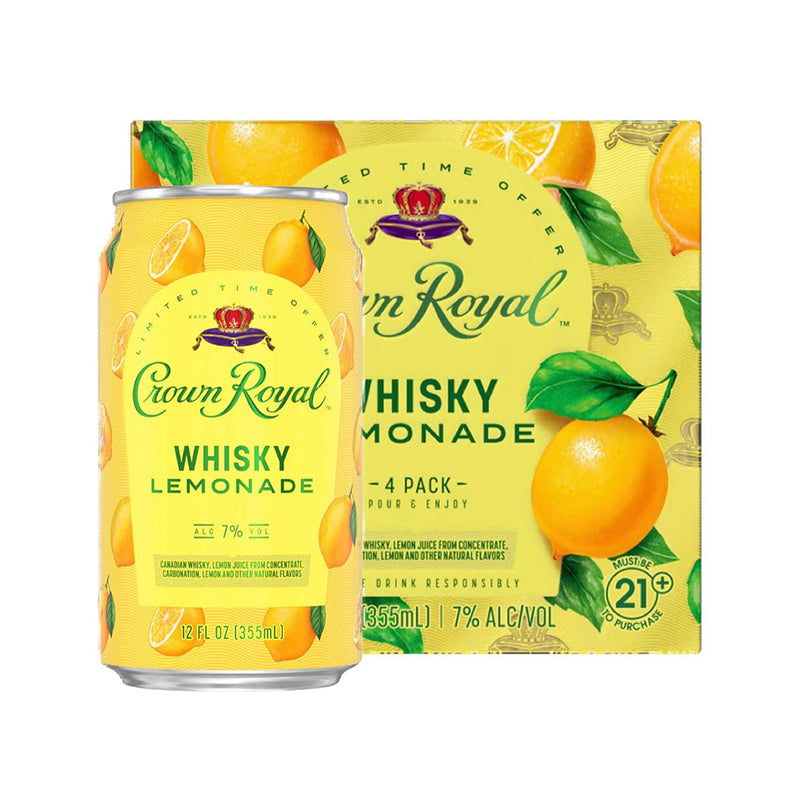Crown Royal Cans Whiskey Lemonade 4 Pack Cans